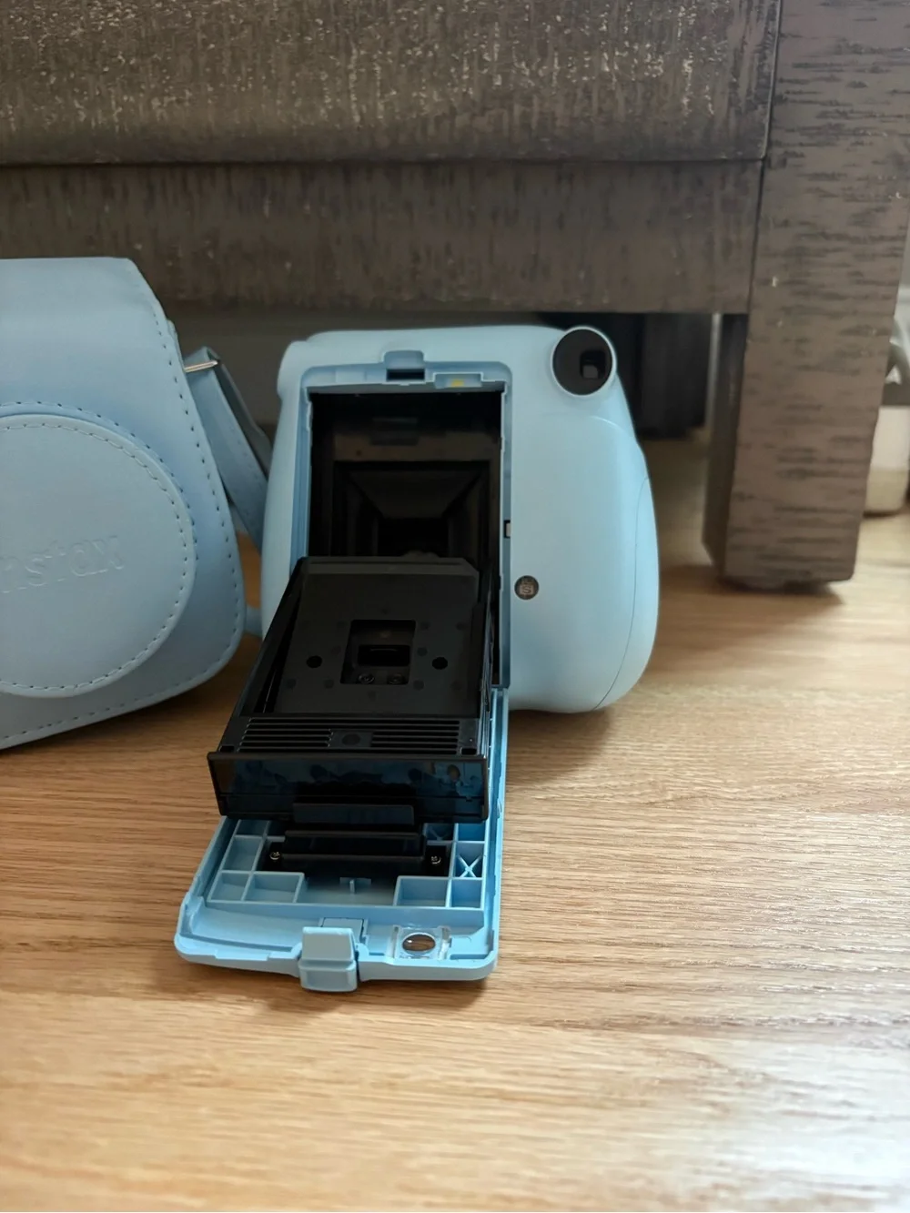 Fujifilm Instax Mini 7+ Instant Camera in Light Blue with Matching Case